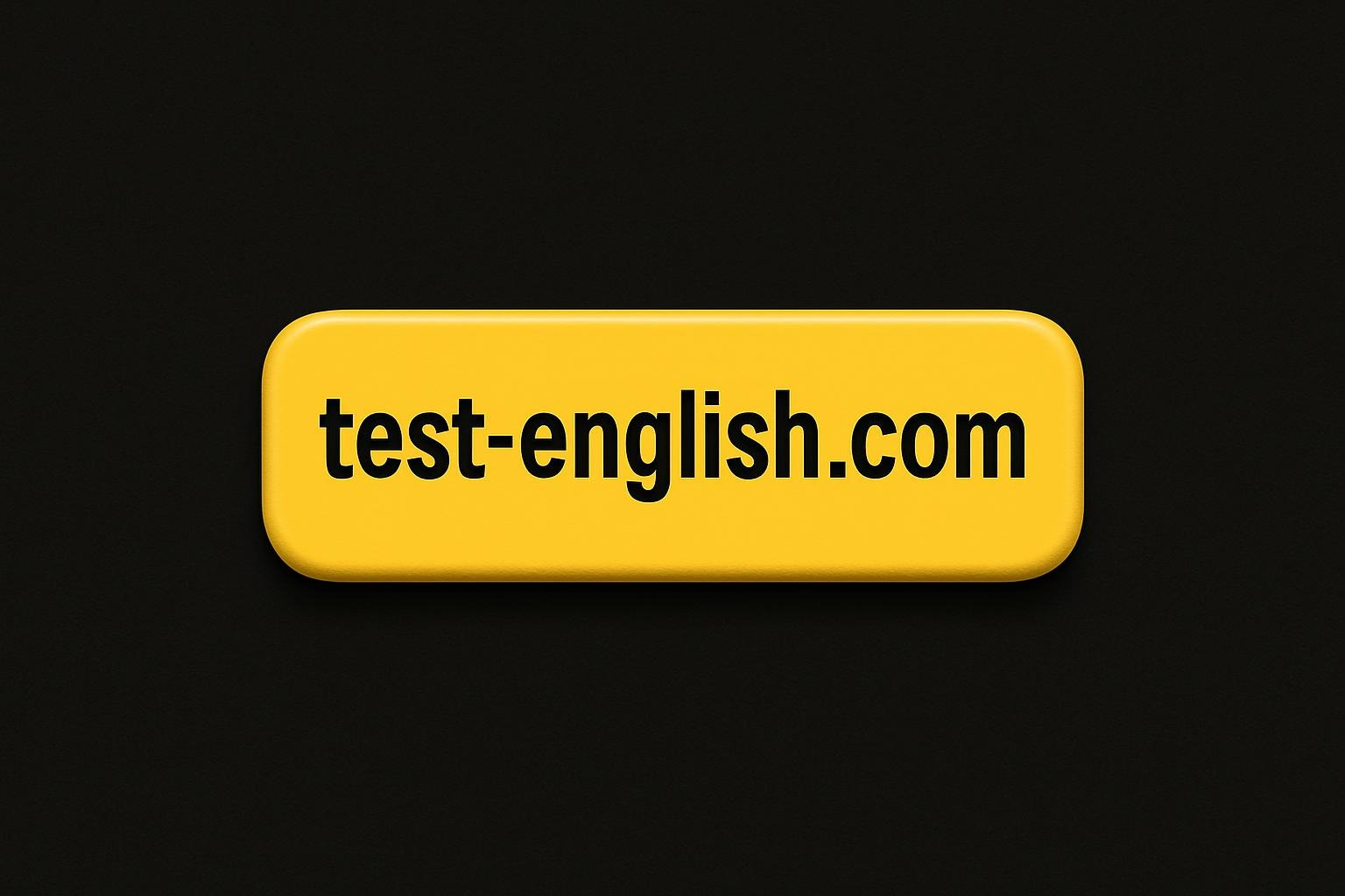 botão de acesso à página test-english.com onde há 60 questões de múltipla escolha para verificar o nível de inglês do futuro aluno ou aluna de Mr. Souza.